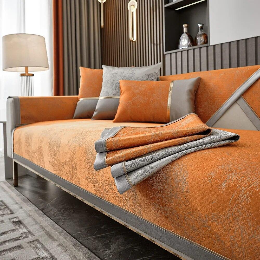 Chenille Sofa Cover Pet Dog Kids Mat Protector Non-slip Couch Slipcover Four Season Universal Sofa Covers Towel for Living Room