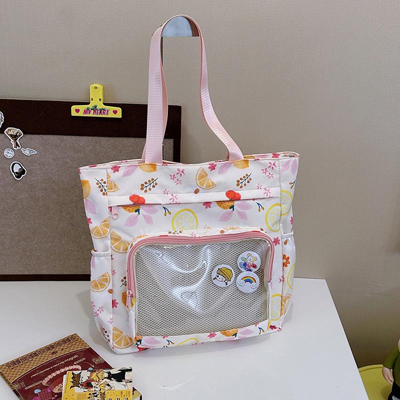 New Style Of Girls' Sweet Ulzzang Y2K Ita Bag Large Capacity Vacation Tote Bag Daily Commuting Casual Shoulder Bag