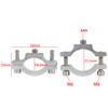 Handlebar Cycling Clip Clamp Bike Flashlight Torch Mount Dual M5 M6 Mounting Screw LED Head Front Light Holder Clip CNC Optional