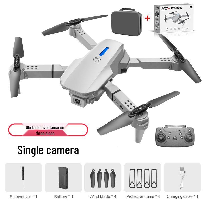 E88 Brushless Drone with Optical Flow, Obstacle Avoidance, Dual 4K Cameras, Aerial Photography, Four-Axis Control, and Remote Operation