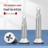 410 Stainless Steel Flat Head Fine Thread Drill Tail Screws for Aluminum