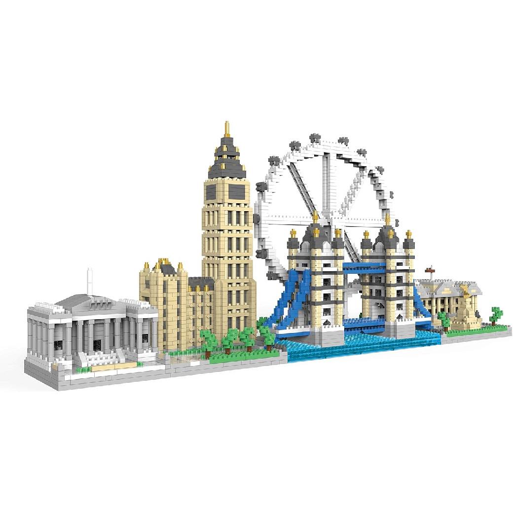 dOvOb Architecture London Skyline Collection Micro Mini Blocks Set Model Kit and Gift for Kids and Adults (3076 Pieces)