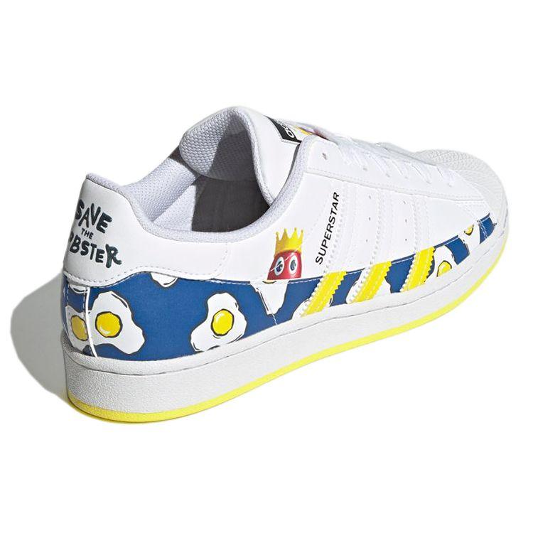 Philip Colbert X Adidas Superstar Save The Lobster - Fried Eggs Unisex Sneakers White Footwear-White Bright-Yellow GX7997