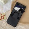Slim Portable Anti-Theft Belt Wallet Black Hook-and-Loop Clip Hidden Pocket for Travel Outdoor Activities Daily Use