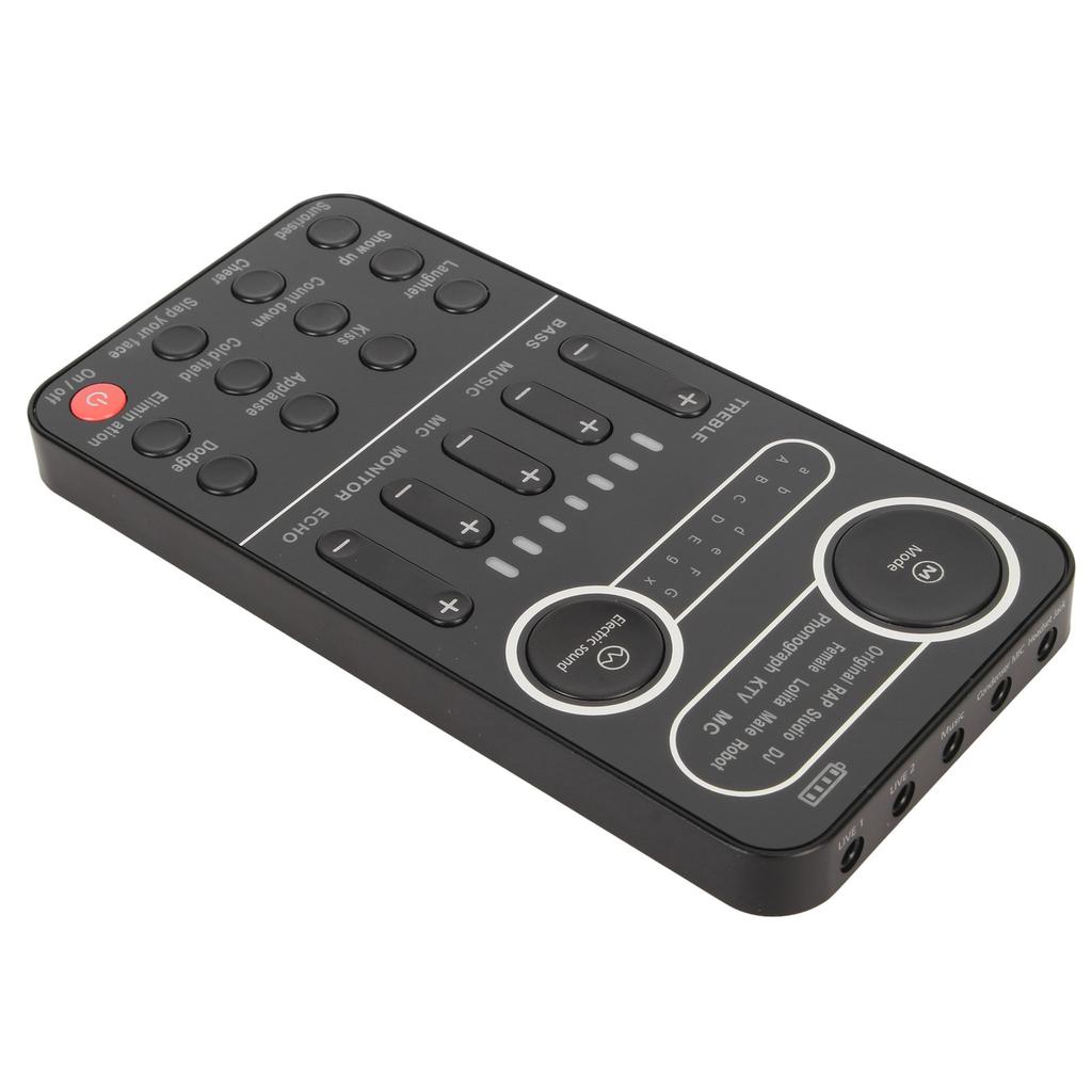 Przenośny Zmieniacz Głosu Bluetooth 5.3 Wielofunkcyjne Efekty Ręczny Mini Karta Dźwiękowa na Żywo do Gier