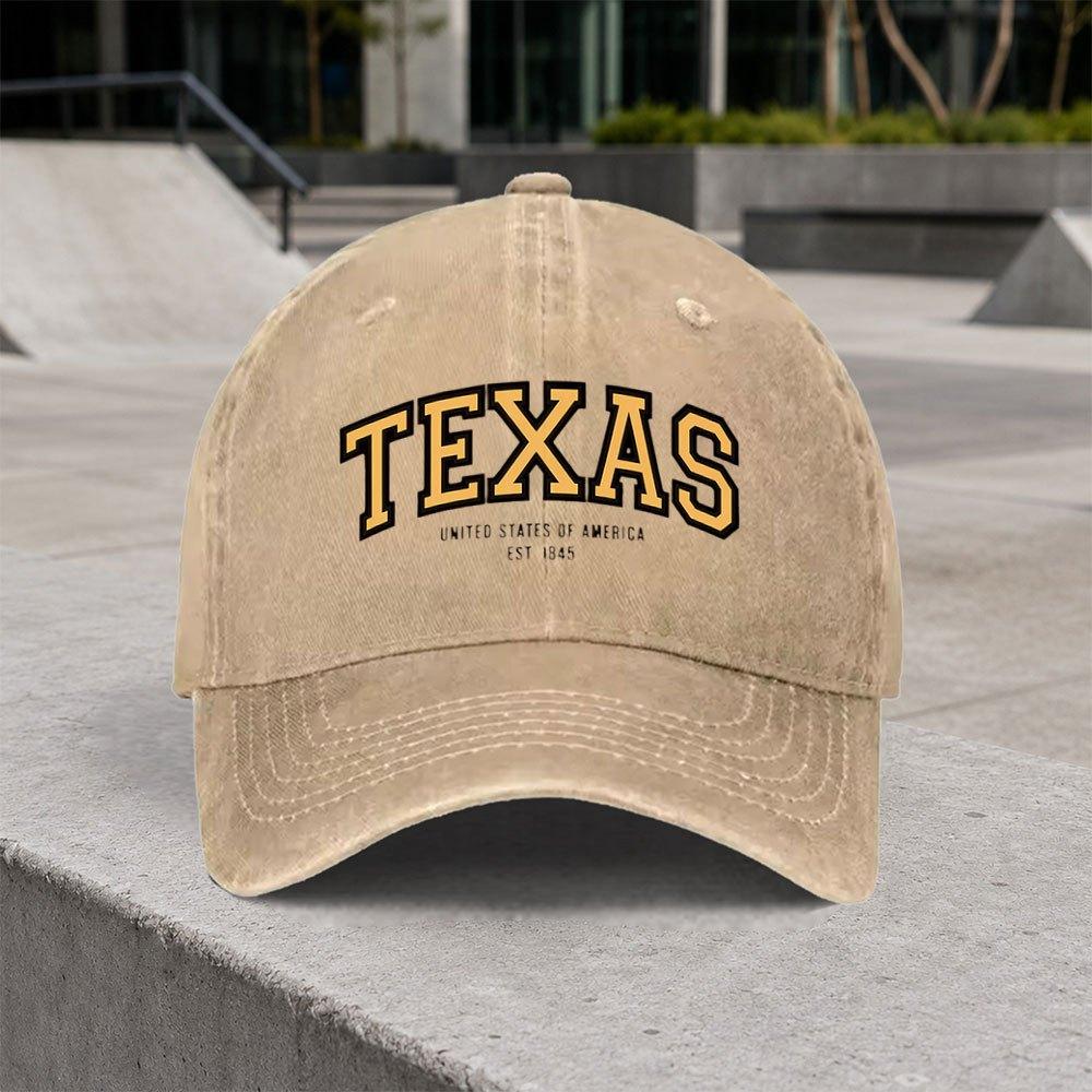 Texas Vintage Baseball Cap Adjustable Duckbill Hat Unisex Lightweight Outdoor Daily Wear Party Gift