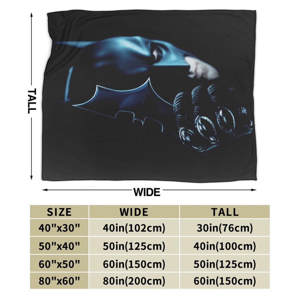 The Dark Knight Blankets Batmans Fuzzy Vintage Breathable Throw Blankets for Home Autumn/Winter,