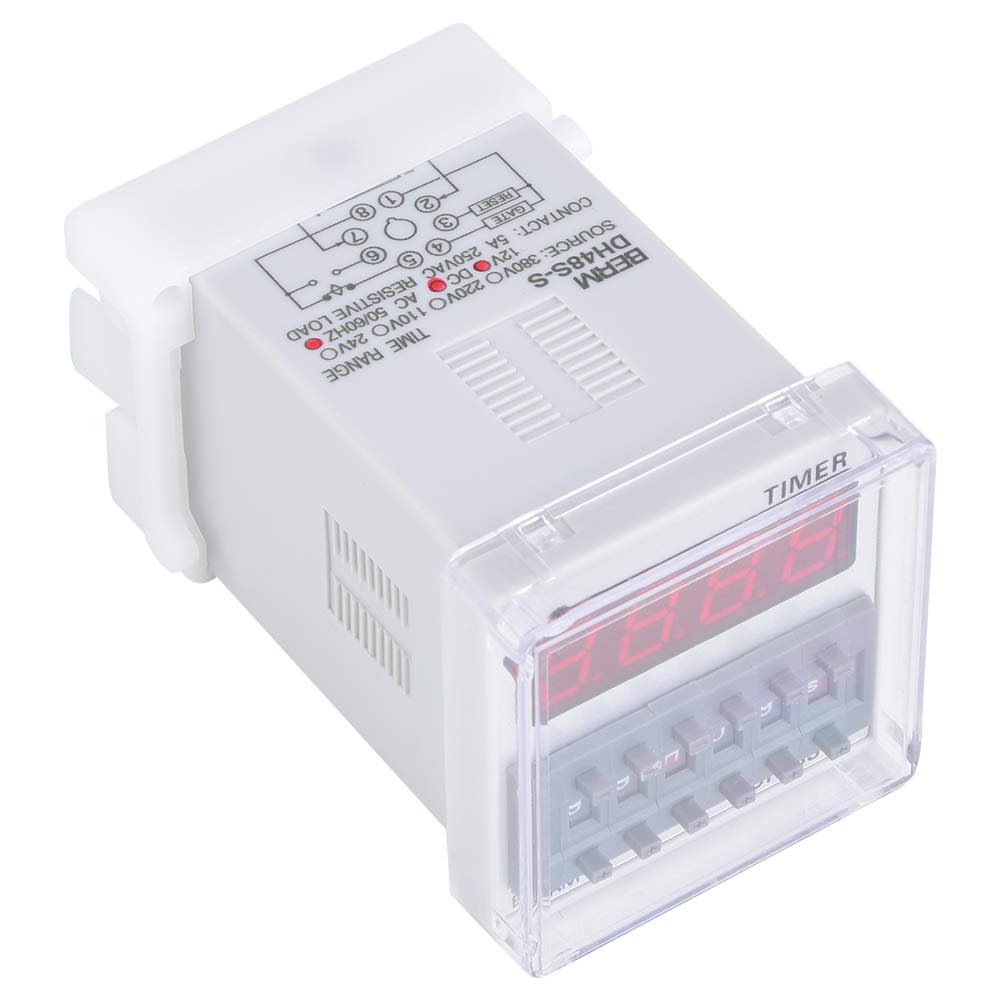 

Timer Relay 0.1s-99h Delay Timer Relay Digital Time Delay Timer Time Controller Short Shell DH48S-S (ACDC 24V)