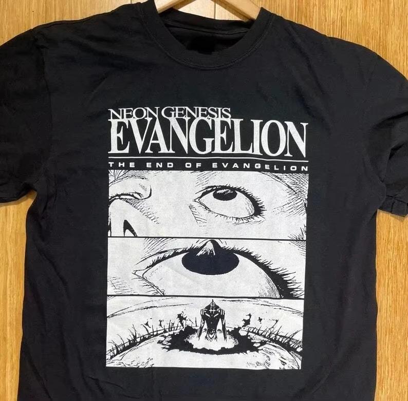 2026 Women Men Neon Genesis Evangelion End of Eva Eye Shirt Classic Style Short Sleeve Shirt Unisex Summer Crew Neck Cotton Tee
