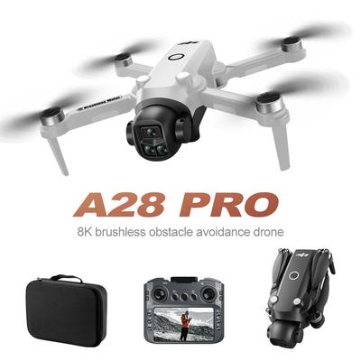 Nowy Silnik Bezszczotkowy A28 PRO Podwójna Kamera 8K HD Dron z Zdalnym Sterowaniem 2,4 GHz Zabawka Helikopter dla Dzieci Dorosłych Prezent