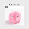1pcs 3pcs Interactive Cat Plush Toy Ball with Squeaky Sound - Fun Training Toy for Playtime and Exercise