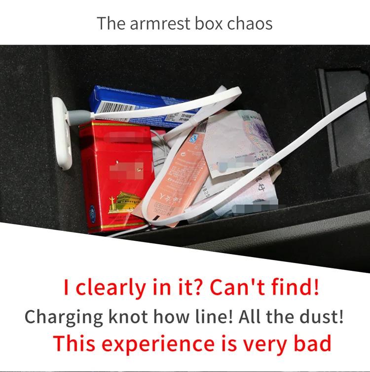 Car Armrest Storage Box Central Control Container For Renault Austral E-Tech Hybrid 2023-2024 Car Interior Accessories