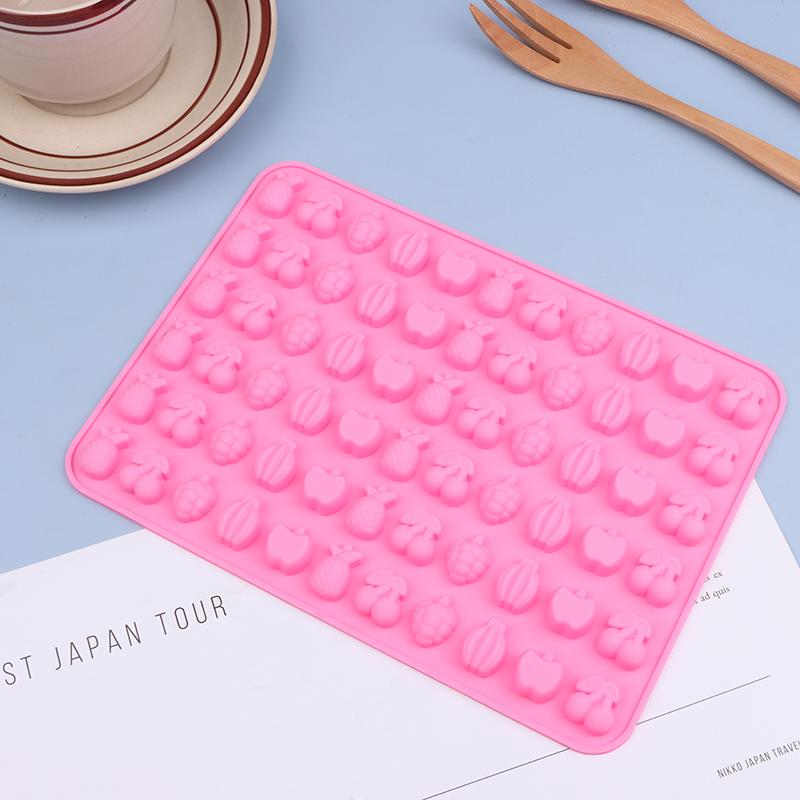 66 Holes Pineapple Candy Fudge Silicone Mold Mini Chocolate Ice Cube Tray Fruit Non-Stick Soft Jelly Mold