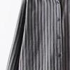 Womens Casual Red Stripe Linen Blend Button Down Shirt Summer Top
