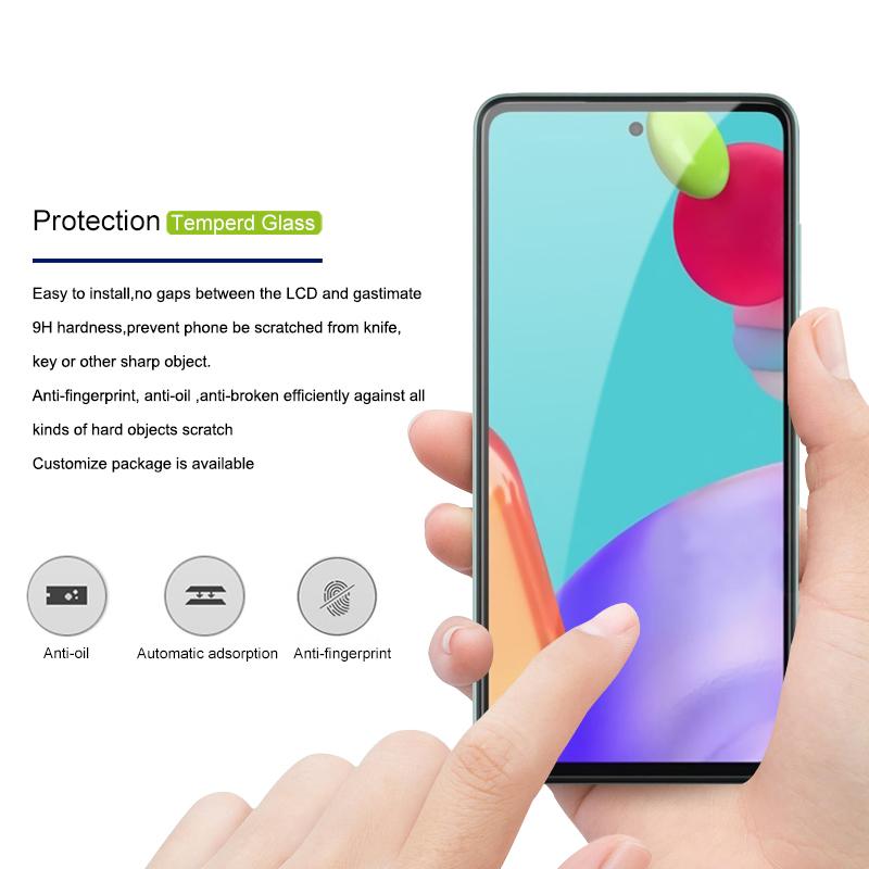 

MOCOLO 25Pcs For Samsung Galaxy A51 4G SM-A515/A51 5G SM-A516/A52 4G/A52 5G/A52s 5G/A53 5G Screen Protector Silk Printing Film Black