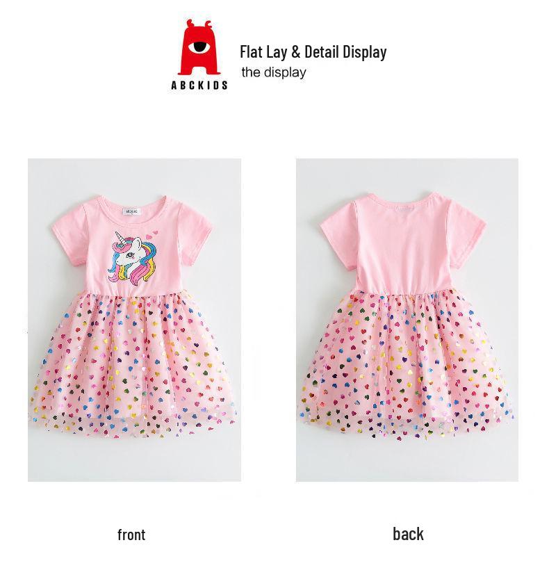 2025 Girls' Stylish Summer Princess Dress: Fluffy Yarn Suspender Skirt