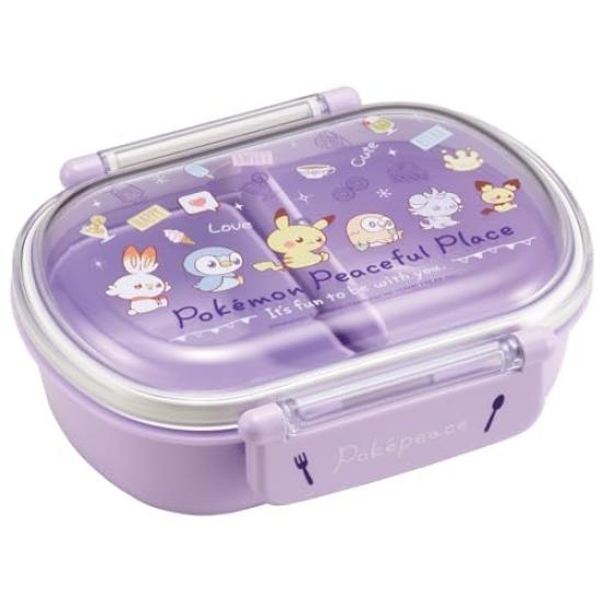 Skater Character 24 Poke Piece Antibacterial Dishwasher Safe Fluffy Lid Tight Lunch Box Oval Lunch Box 360ml Trio Set Cup Monster Kids Children Fluffy