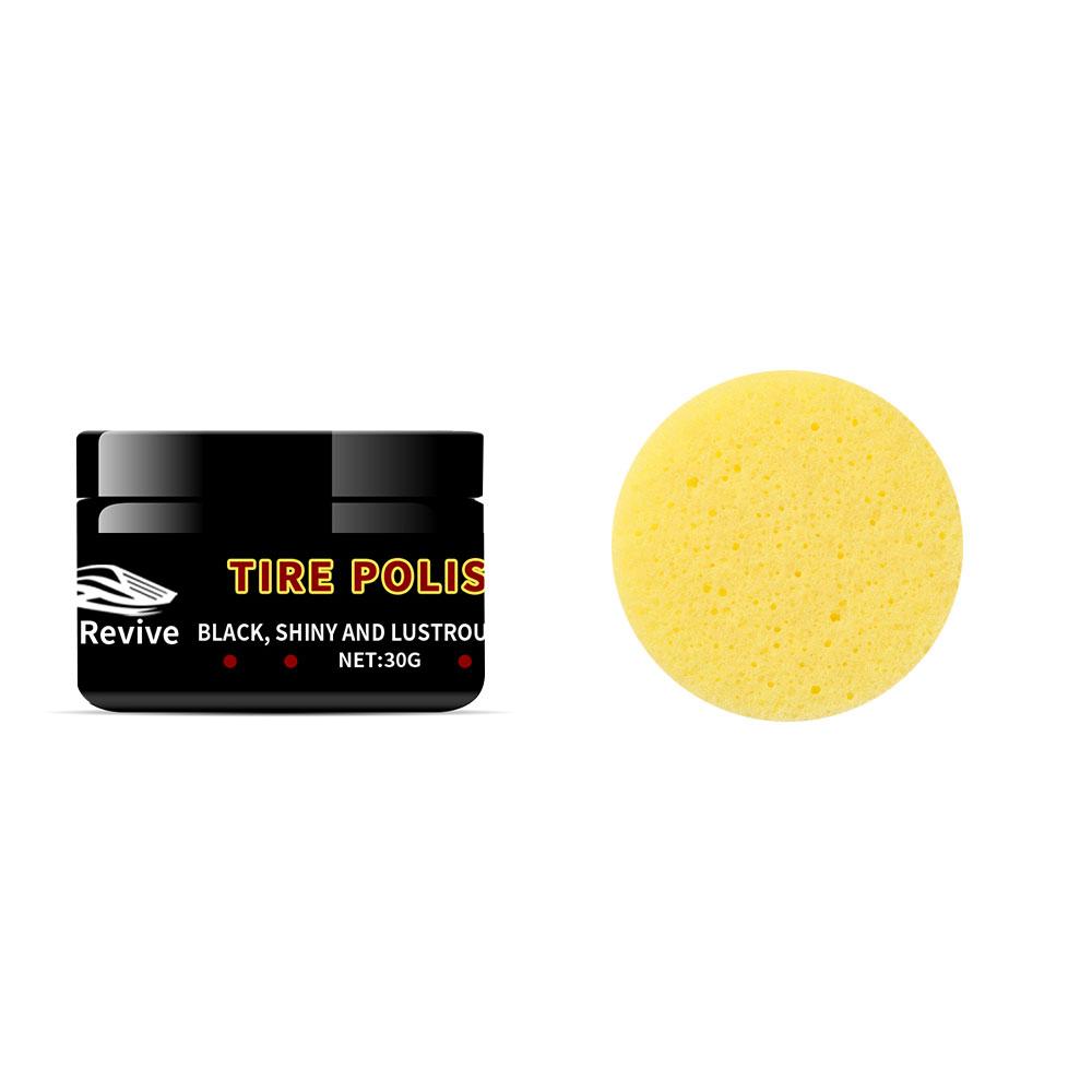 30g Tire Gloss Paste for Auto Detailing, Restores Deep Black Shine, Long-Lasting UV Protection & Anti-Aging чёрный