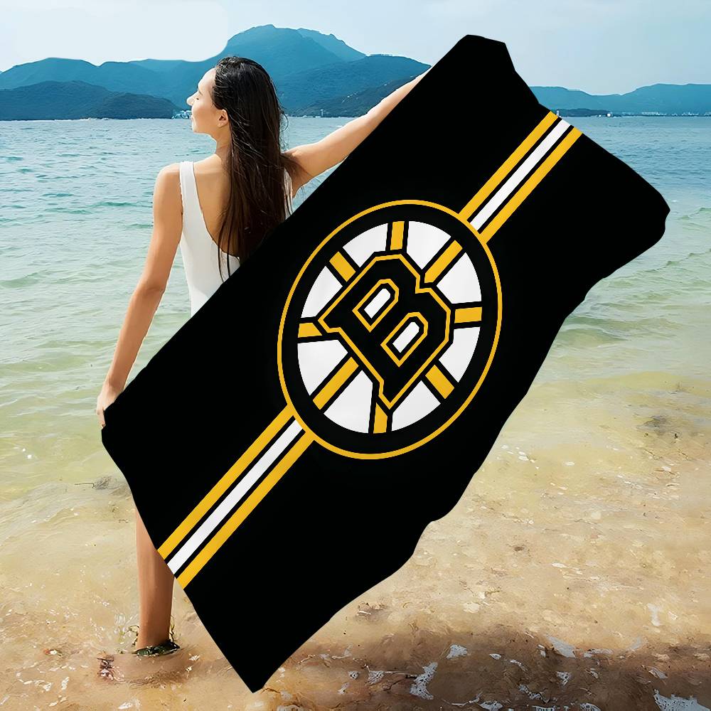B-Bruins-t-Ices-Hockeys Microfiber Printed Beach Towel Mountain Climbing Yoga Beach Swimming Running Absorbent Soft Towel