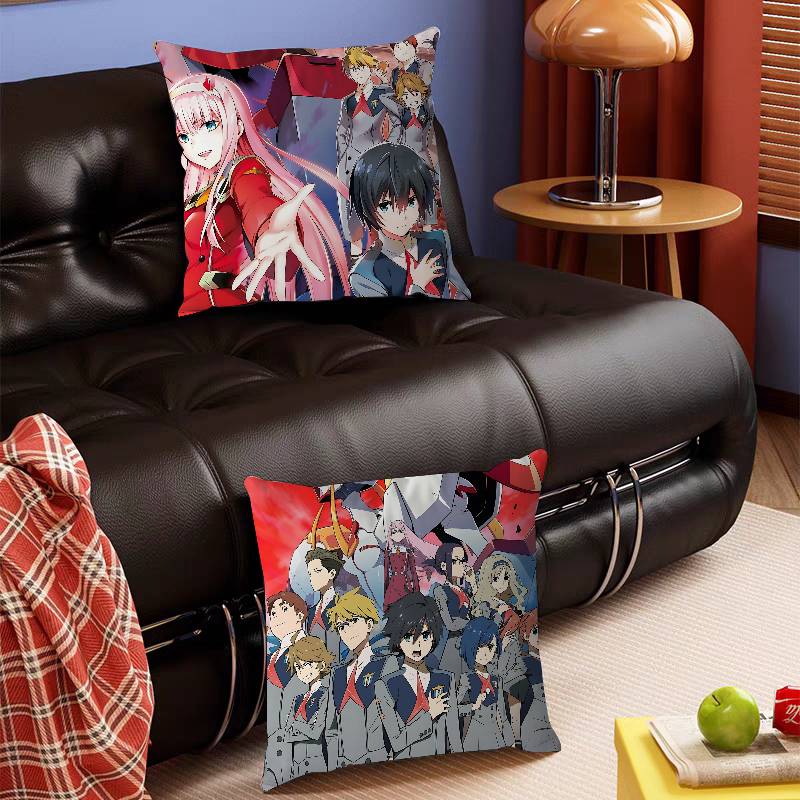 D-DARLING In The F-FRANXX Pillow Case Removable Washable Cushion Cover – All-Season Soft Linen