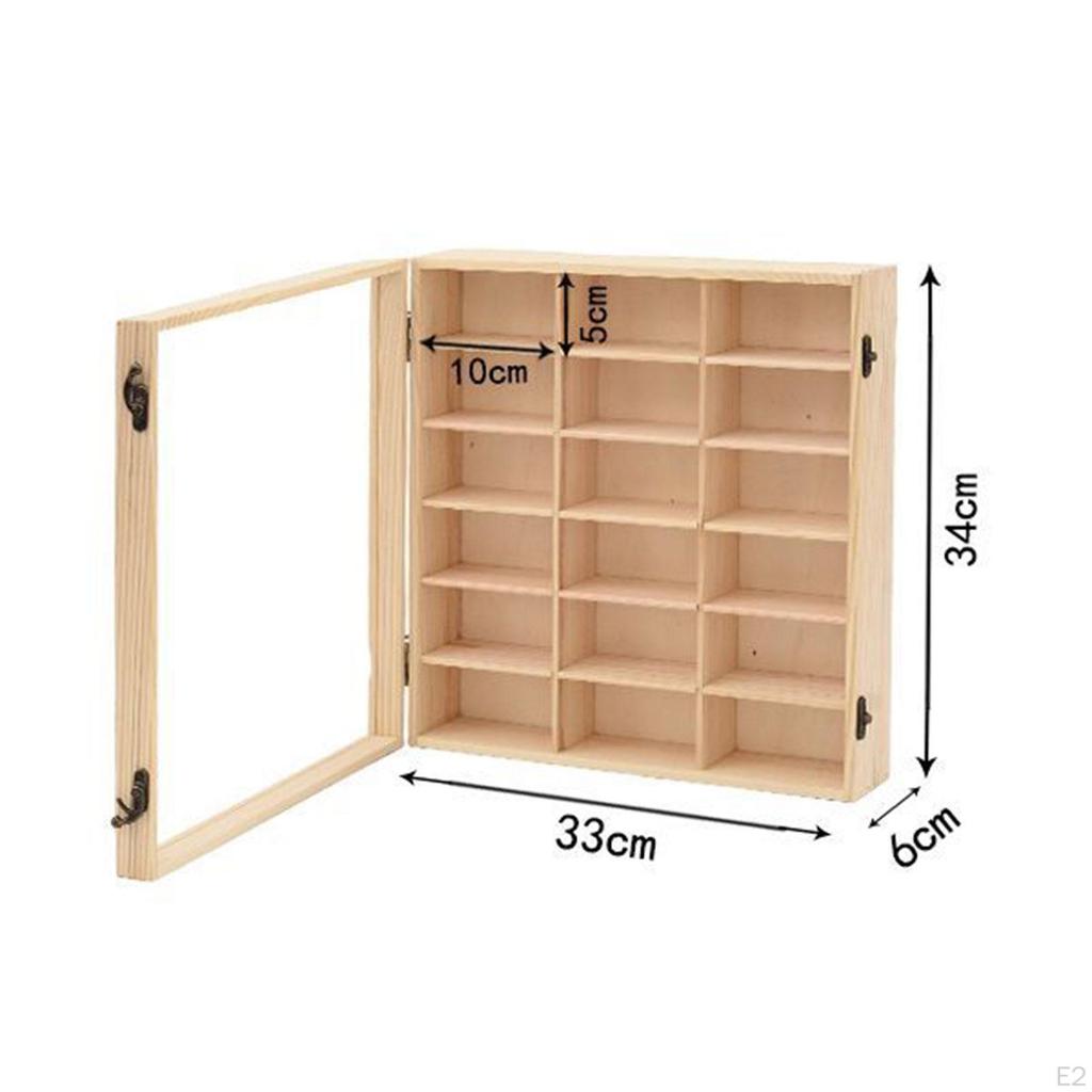 Wooden Toy Car Display Case Shelf Durability Multifunctional Organizing Showcase Model