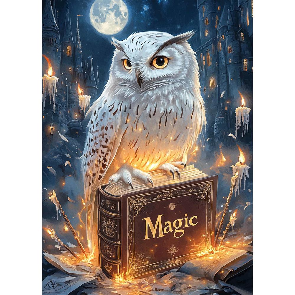 Fantasy Forest Castle Dark Academy Magic Witch Canvas Diamond Painting Wall Art Picture Living Room Home Decor