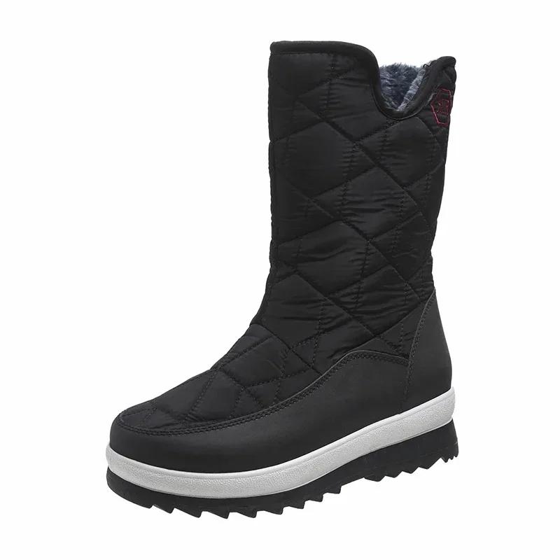 Fashion Fashion Snow Boots 2024 Winter Non-slip Waterproof Women's Boots New Casual Platform Keep Warm Zipper Women's Shoes Botas Mujer