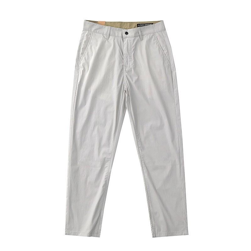 Mens Slim Straight Leg Pants Thin Business Casual American Style Daily Wear Trousers