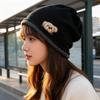 Women's autumn and winter hats, crimped warm knitted hats, ear protectors, cold-proof pullovers, and headcaps for men