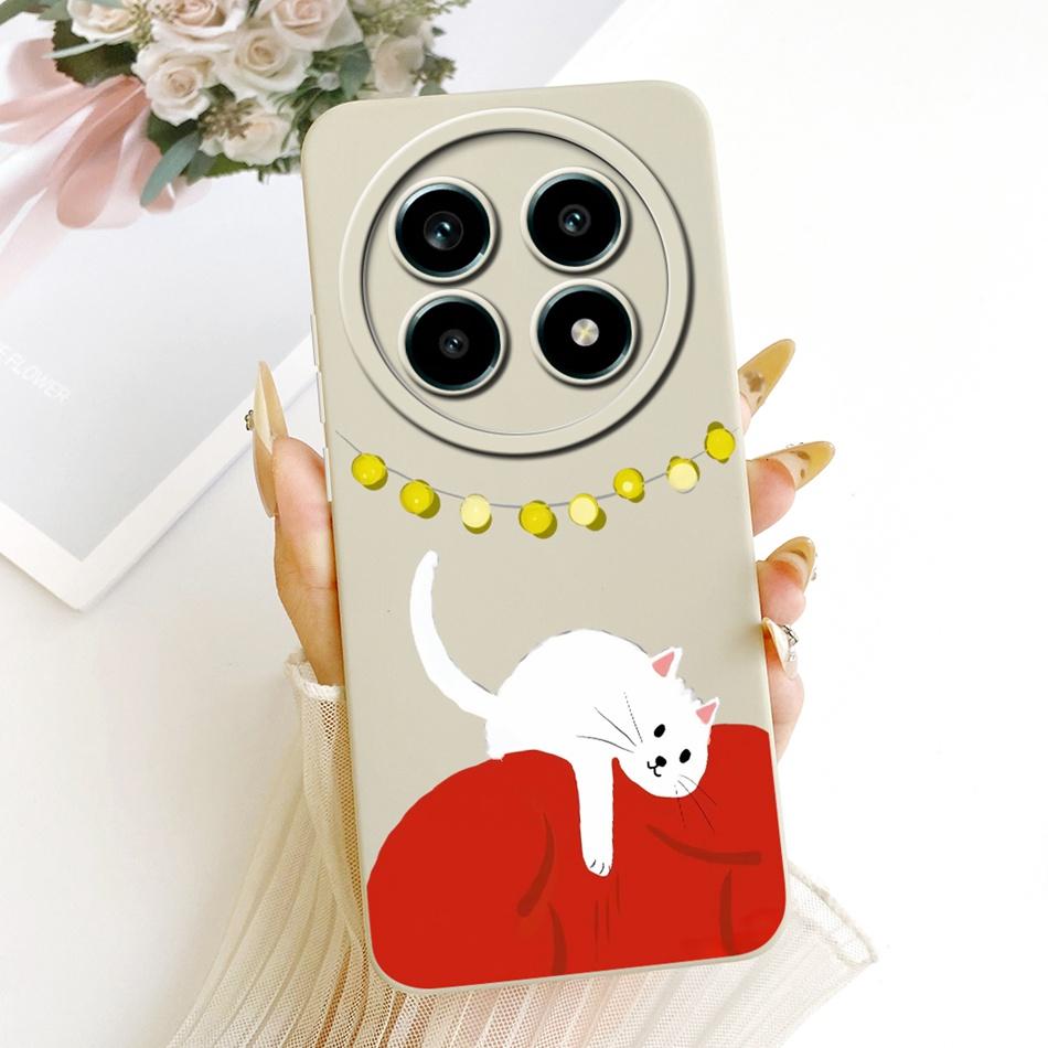 For Realme 13 Pro 13Pro+ Cute Cat Flower Cartoon Phone Case For Realme 13Pro Plus 5G Shockproof Soft Silicone Covers Bumpers