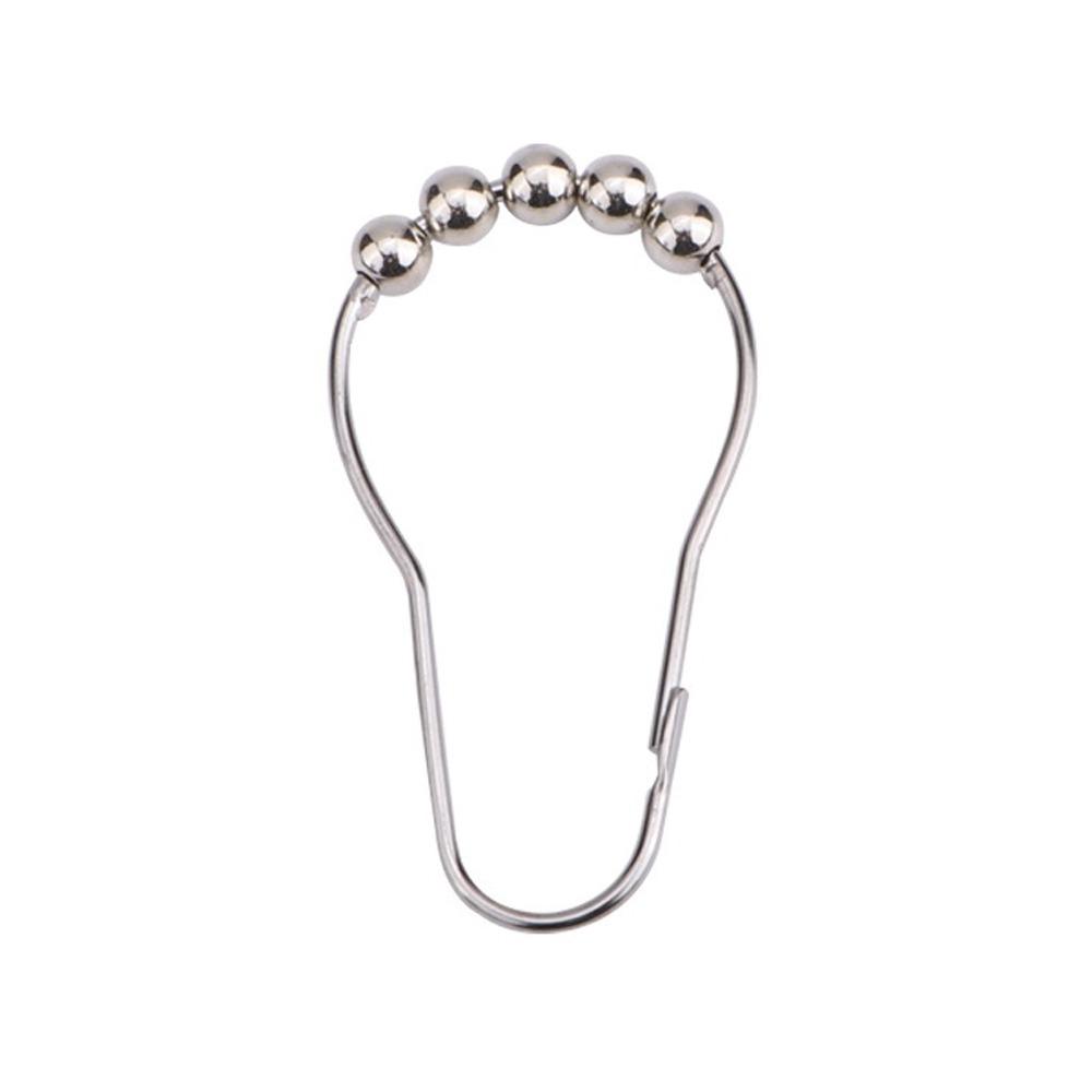 

12pcs Rust-proof Curtain Hanger Five Beads Gourd Curtain Hooks Shower Curtain Hooks Kitchen срібний