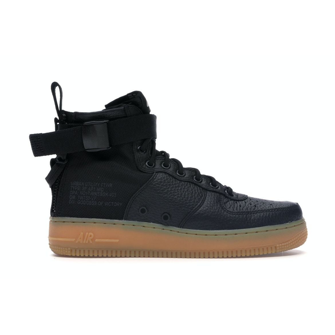 

Кроссовки унисекс Nike SF Air Force 1 Mid Black Gum Black-Gum-Light-Brown 917753-003