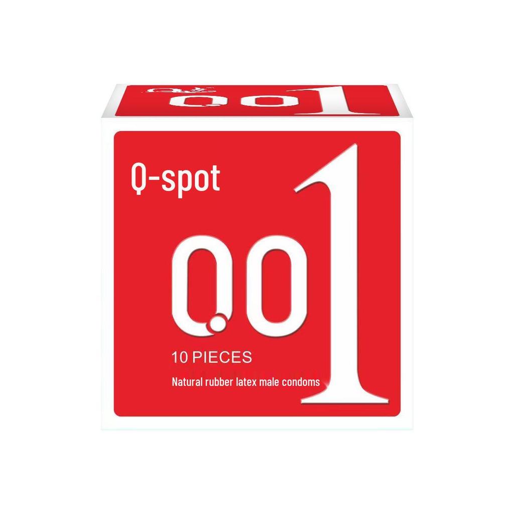 Q-point Hyaluronic Acid 001 Large Particle Delay Condoms - Long-lasting Contraceptives for Adults