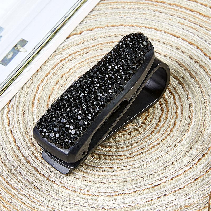 Strass Auto Sonnenblende Brillen- & Kartenhalter Clip