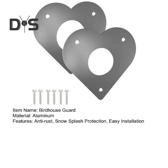 2Pcs Metal Birdhouse Guard Portal Woodpecker Nesting Box Protection Board with Screws Flight Hole Protector for Outdoor Garden Balcony
