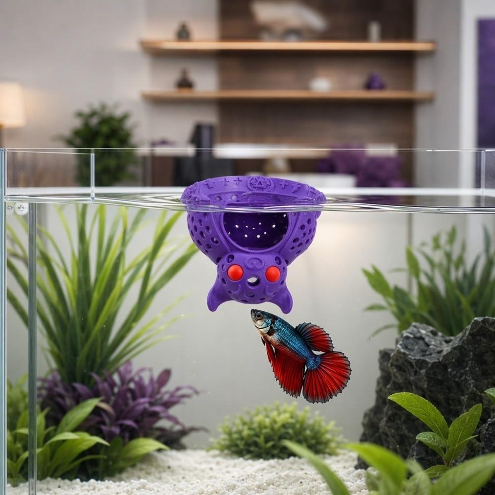 Hollow Structure Halloween Bat Fish Tank Cave Gothic Style Floating Cave Aquarium Decoration