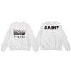 SAINT Retro Distressed Fleece Pullover Sweatshirt