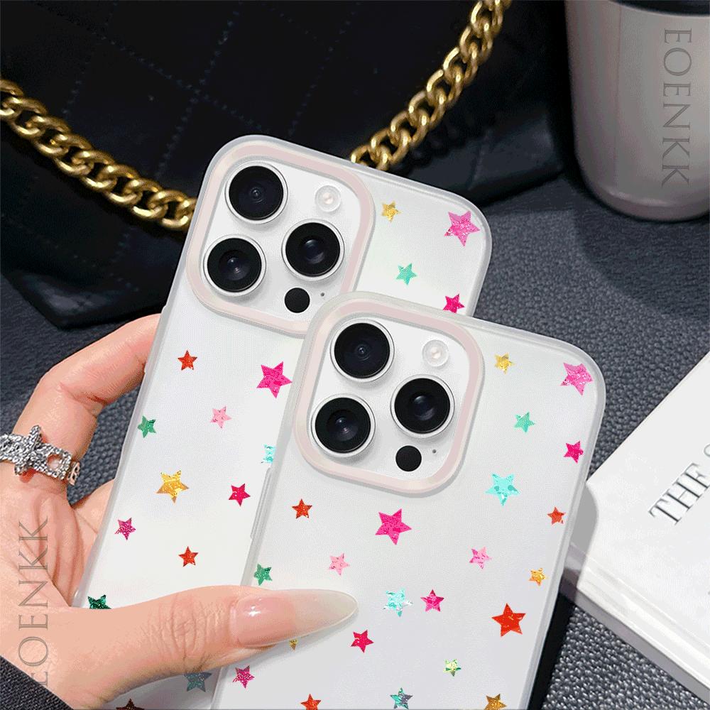 Star Silicone Case for iPhone 16/15/14/13/12/11 Pro Max/Mini - Ultra-Thin Slim Anti-Scratch & Drop Protective Cover, Trendy Gift