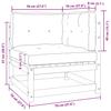 2 Piece Garden Lounge Set with Cushions White Solid Pine Wood