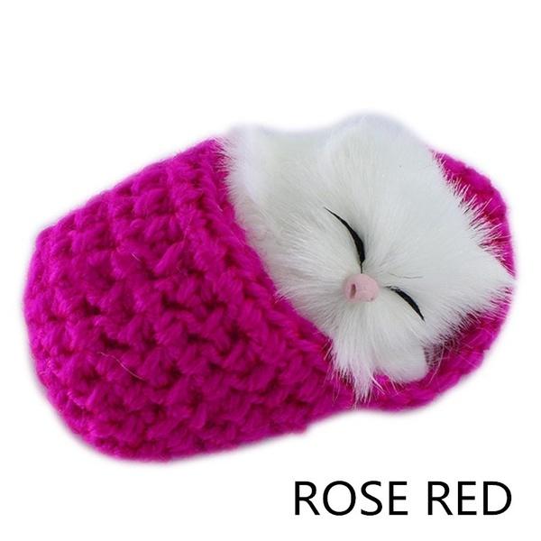 Adorable Plush Cat Keychain For Kids With Realistic Sound And Soft Touch