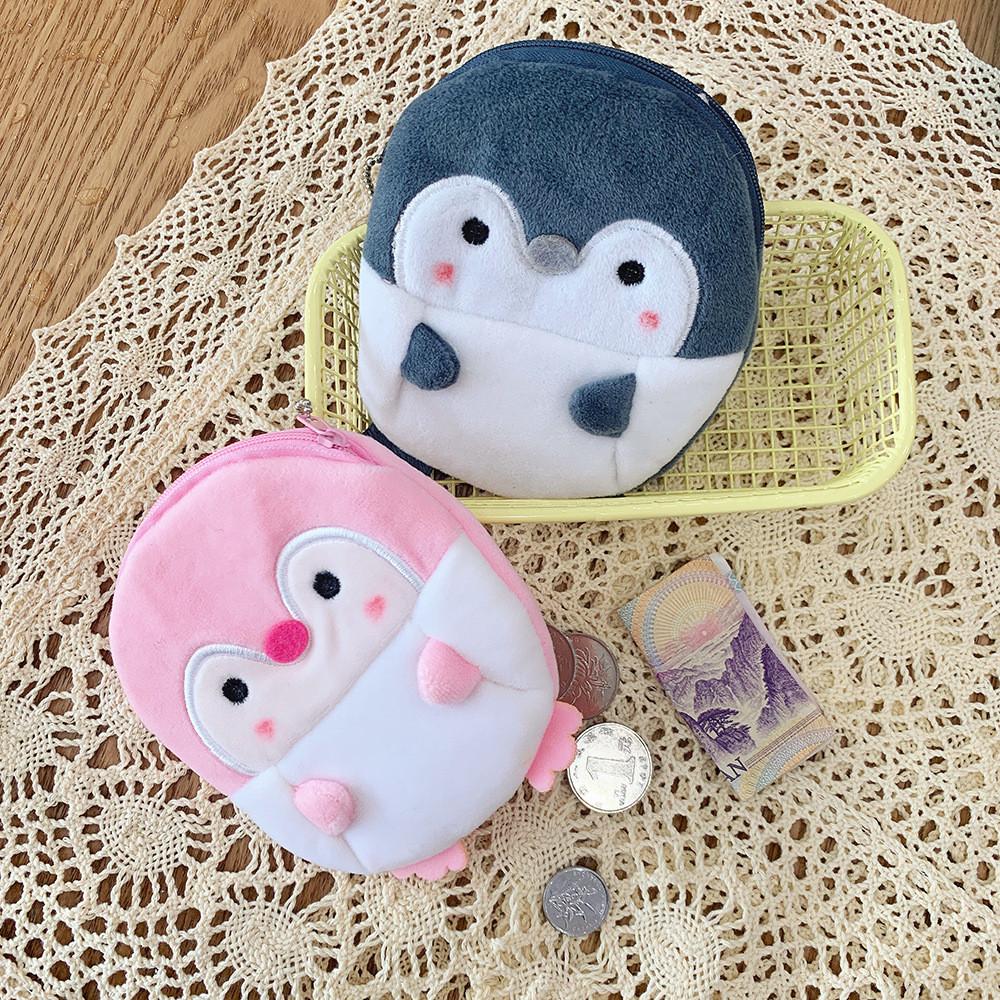 Entzückendes Plüsch-Pinguin-Münzfach Niedlicher Kabel-Organizer Geldbörse Geschenkbeutel für Kinder und Erwachsene