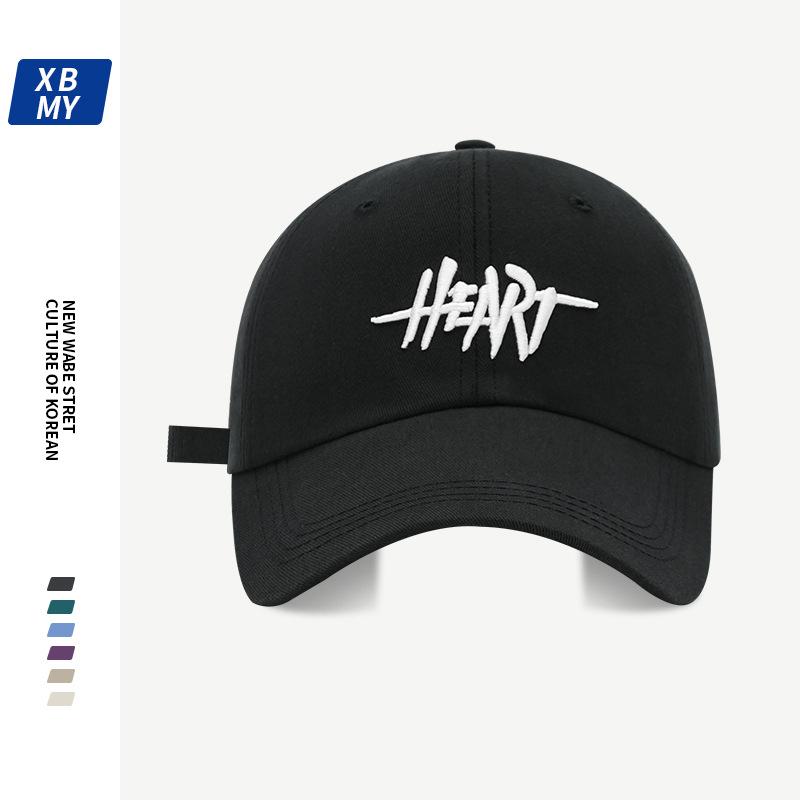 Baseball Cap Heart Letter Hat Female Face Small Design Sense Spring and Summer Shade Cap Female