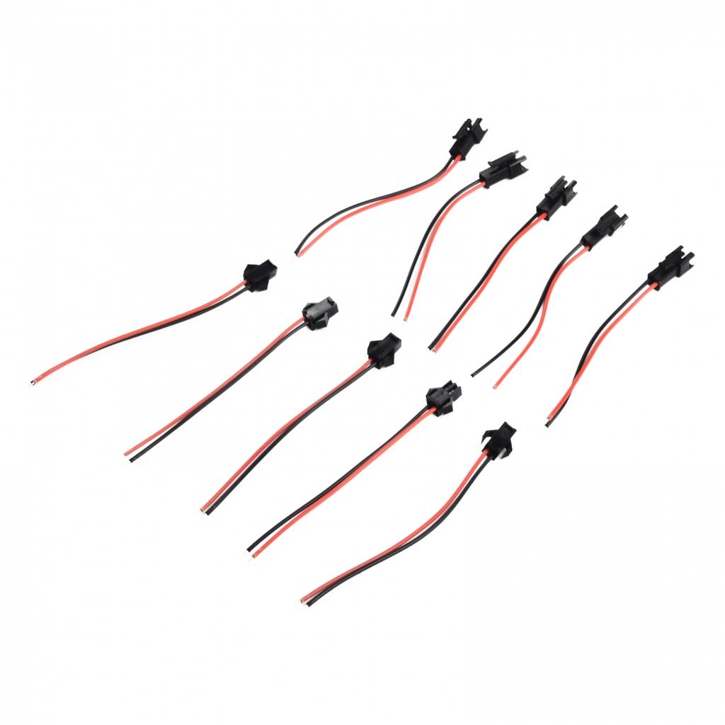 Head Connected Cable 2-Pin 2P Male / Female PVC 24AWG Red/ Black Practical