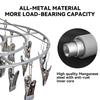Clothes Drying Rack,Stainless Steel Laundry Drip Hanger ClipsHeavy Duty Round Swivel Windproof Hook Underwear Hanger  Drying Towel Bras Sock Lingerie