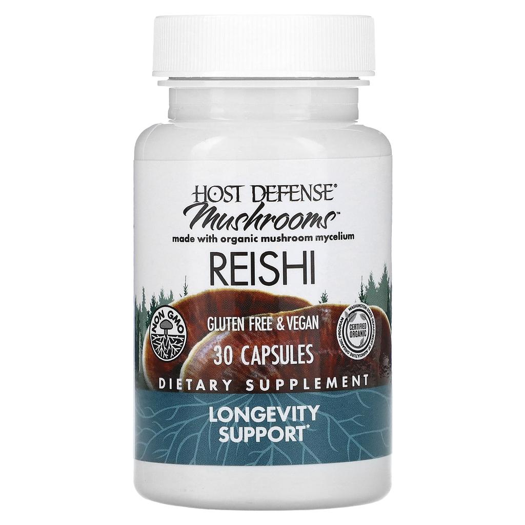 Mushroom, Reishi Mushroom, 30 Capsules (0.5G Per Capsule)