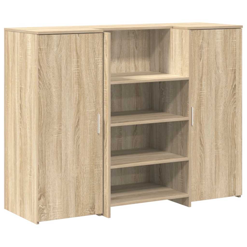 Biurko Recepcyjne Dąb Sonoma 135X50X103,5 Cm Drewno Klejone