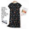 Plus size Estate Donna Camicia da notte Manica corta Simpatico cartone animato pigiameria dolce O Collo Camicie da notte Pigiama Pigiama da donna in cotone