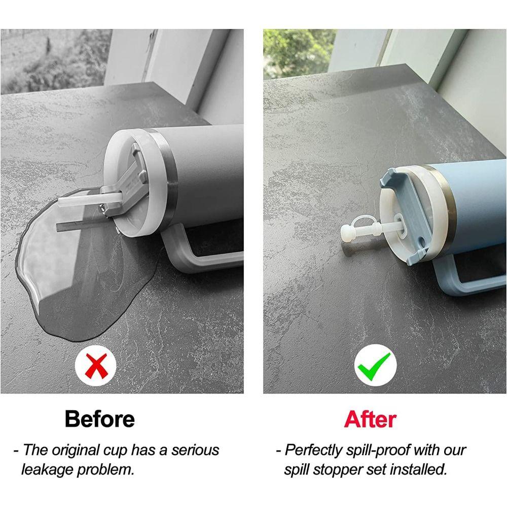 Silicone Spill Proof Stopper Set Square Spill Stopper Round Leak Stopper Straw Cover Cap