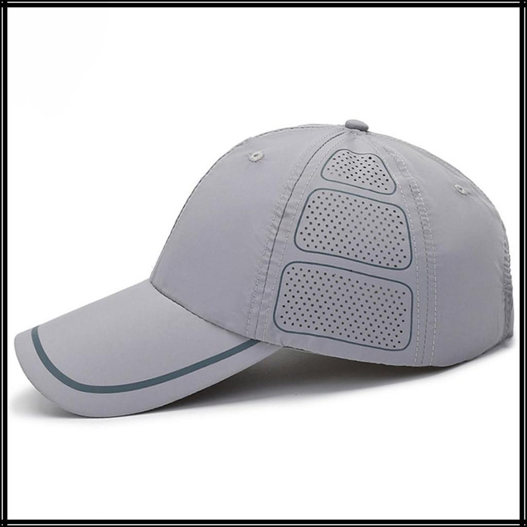 Sun CZA401 [White Fang] Hat, Cap, Breathable, Quick-Drying, Outdoor, Sports, Protection, Casual, Men's, Women's, (Light Gray)