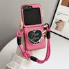 3 in 1 Detachable Magnetic Love Stand Wrist Strap Phone Case for Samsung Galaxy Flip7 Flip6 Z Flip 3 4 5 6 7 FE Protective Cover
